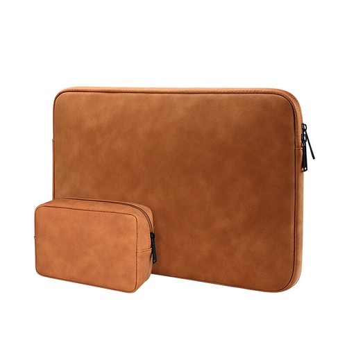 Leather laptop sleeve bag - bag, case